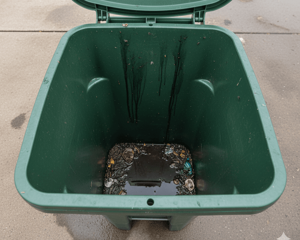Dirty bin - before cleaning